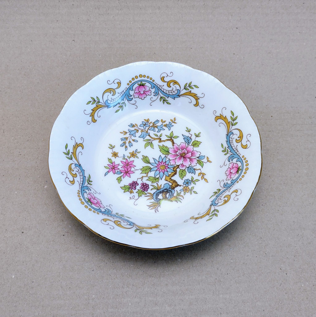 Royal Standard | Kleine Schaal Kommetje (diameter 14,0 cm | hoogte 3,5 cm) &#039;Mandarin&#039; decor Fine Bone China porselein | Vintage