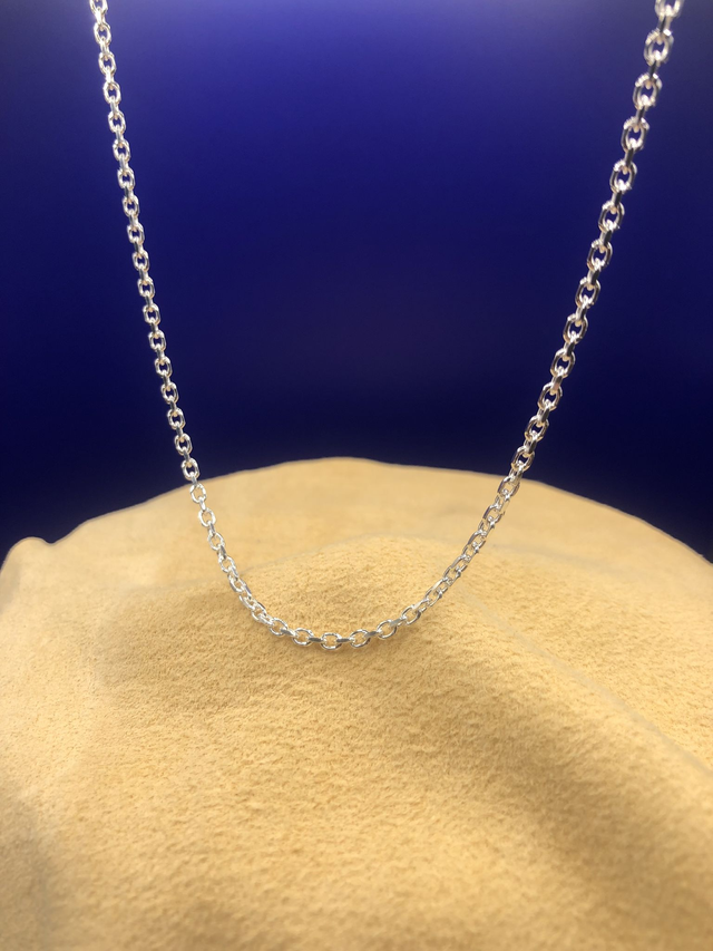 Chaine・Maille Jaseron Diamantée Carrée 2,30mm ⁃ 45cm