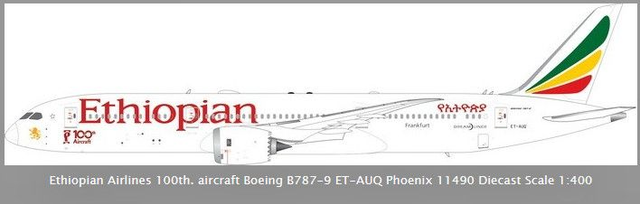 1/400 Boeing 787-8 Ethiopian ET-AUQ