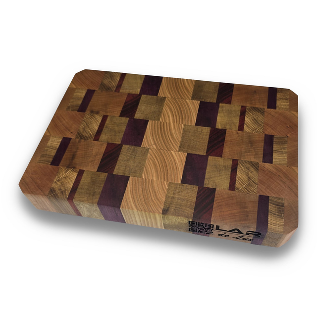 Sztorcowa deska do krojenia, 29x19,5x3,6cm Amarant Cherry Dąb Frake Jesion Padok S