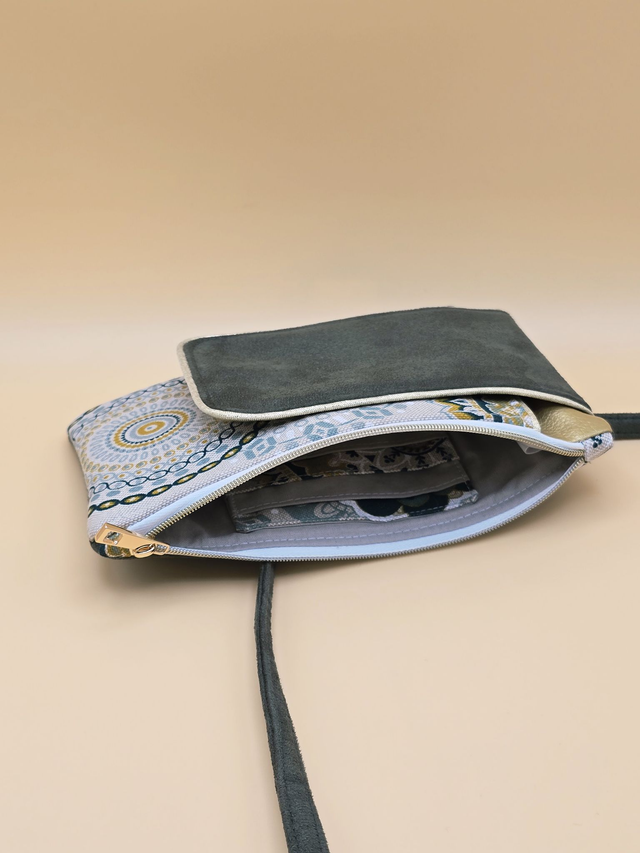 Pochette Holly suédine kaki