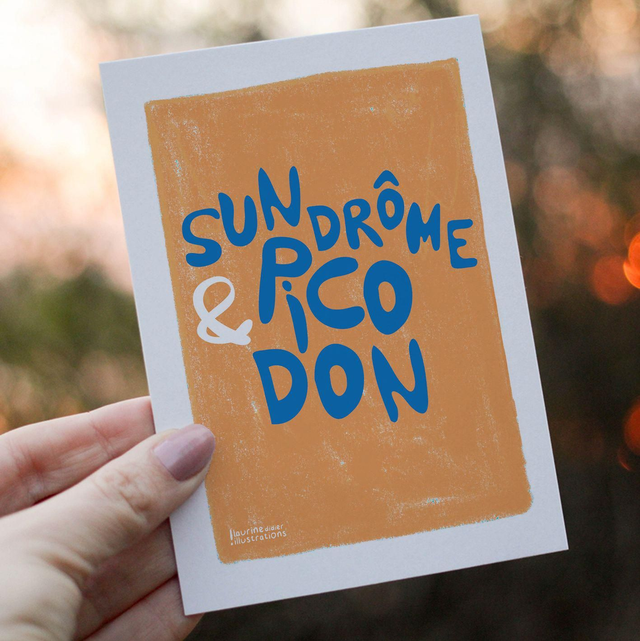 Sun Drôme &amp; Picodon orange - carte postale 