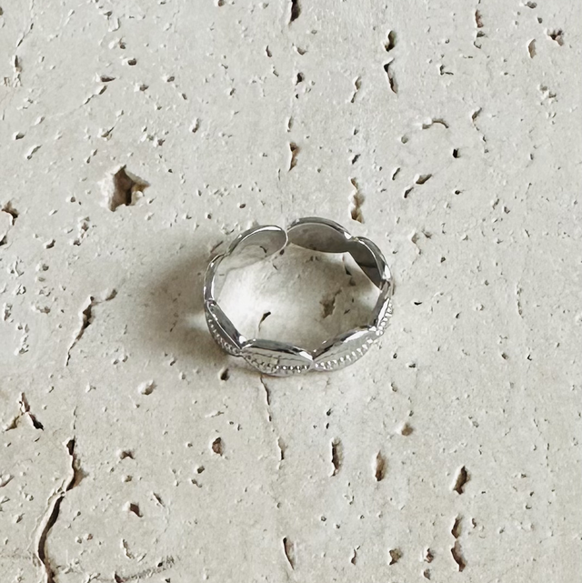 Ring schelpjes zilver 