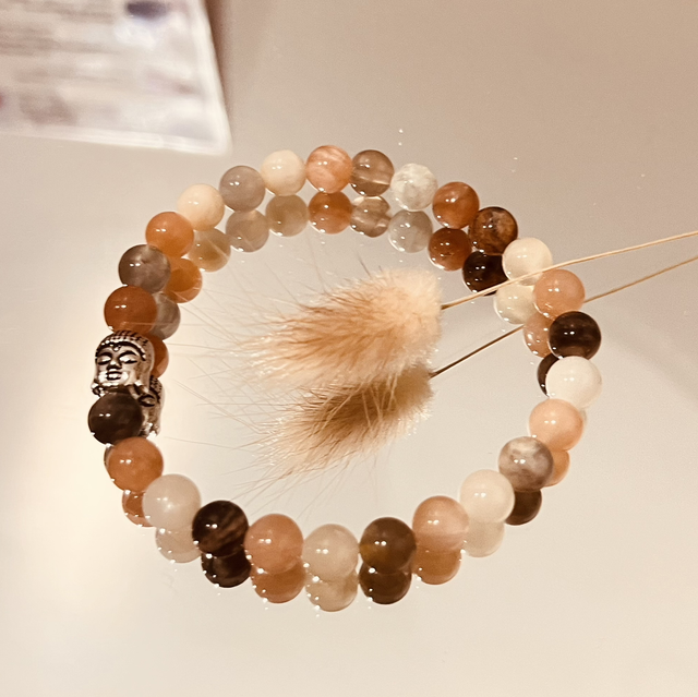 Pierre de Lune Multicolore 6 mm – Féminité & Intuition