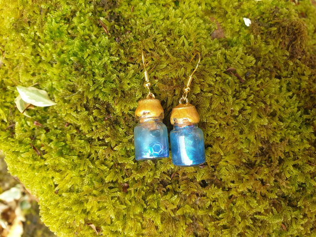 Boucles d'oreilles potion opalescente 