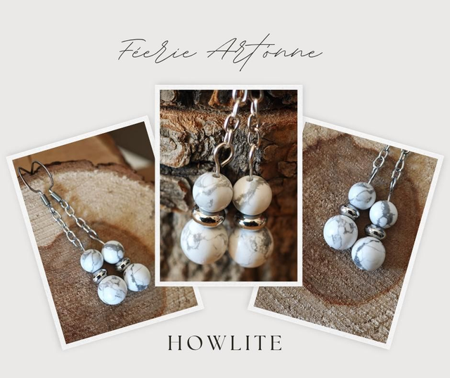 Élégance minérale ~ howlite 