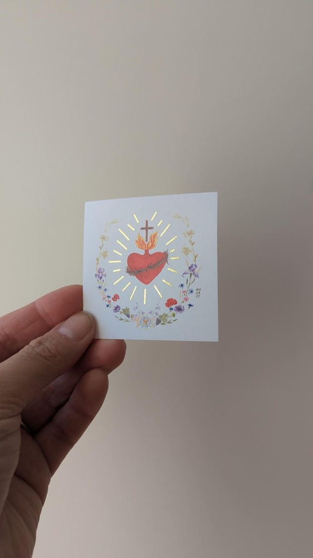 Stickers carré Sacré-Coeur 