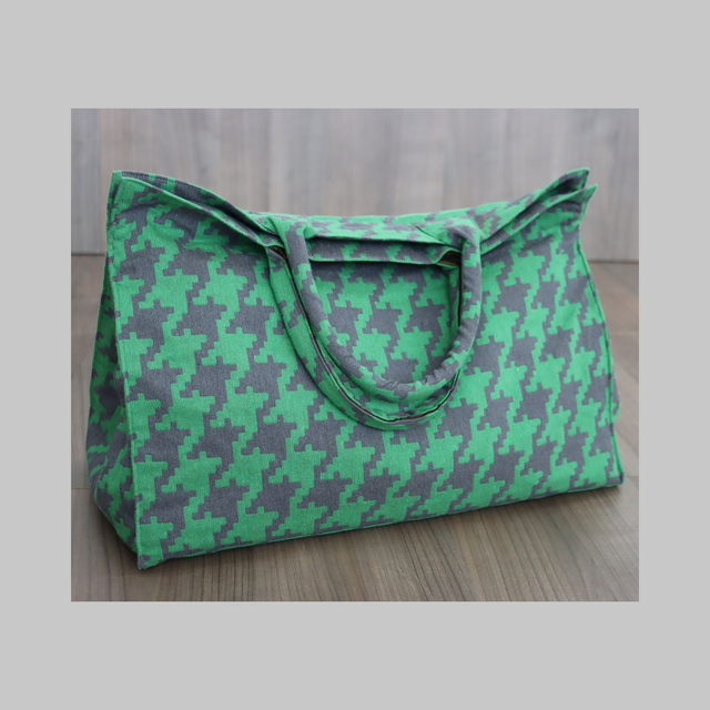 PIED DE POULE BAG col. verde, antracite