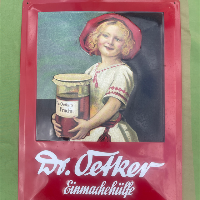 Emaille Schild von Dr. Oetker