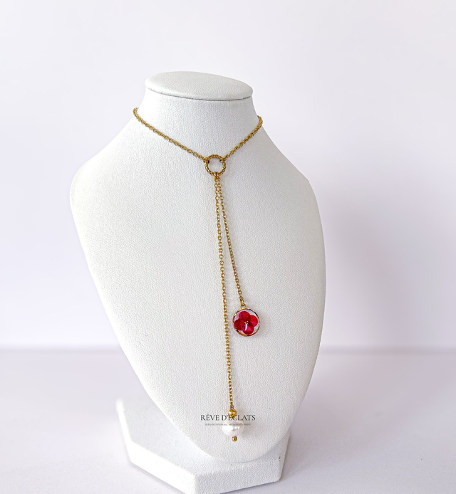 Collier - Fleur de bougainvillier