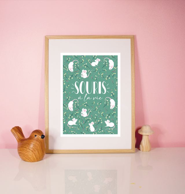 Print "Souris à la vie"
