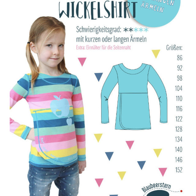 Schnittmuster Mädchen Wickelshirt 
