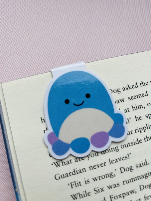 ‘Octopus’ Squish magnetic bookmark
