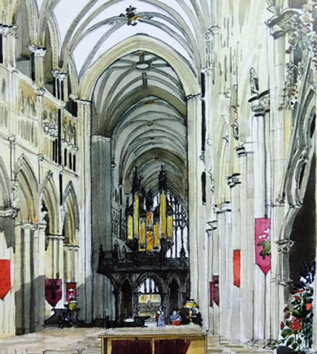Beverley Minster, A5 card, blank inside