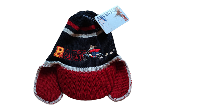 Bonnet casquette rouge, noir et gris (Bart Kids)