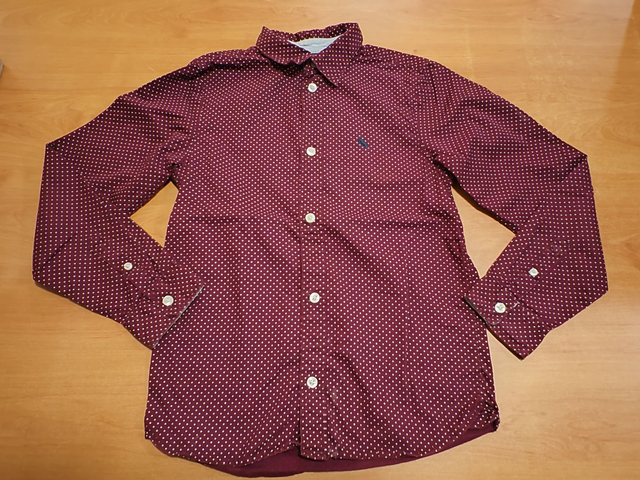 Chemise bordeaux 10 ans