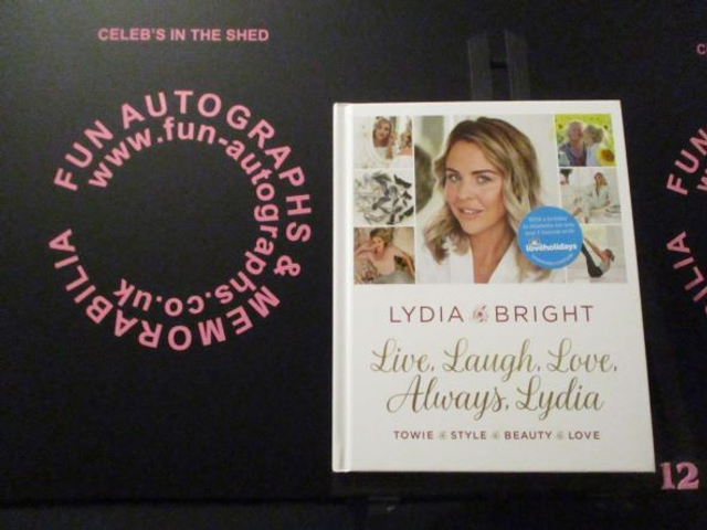 Lydia Bright 'Live, Laugh, Love, Always, Lydia' Authentic Autographed Hardback Book (12)