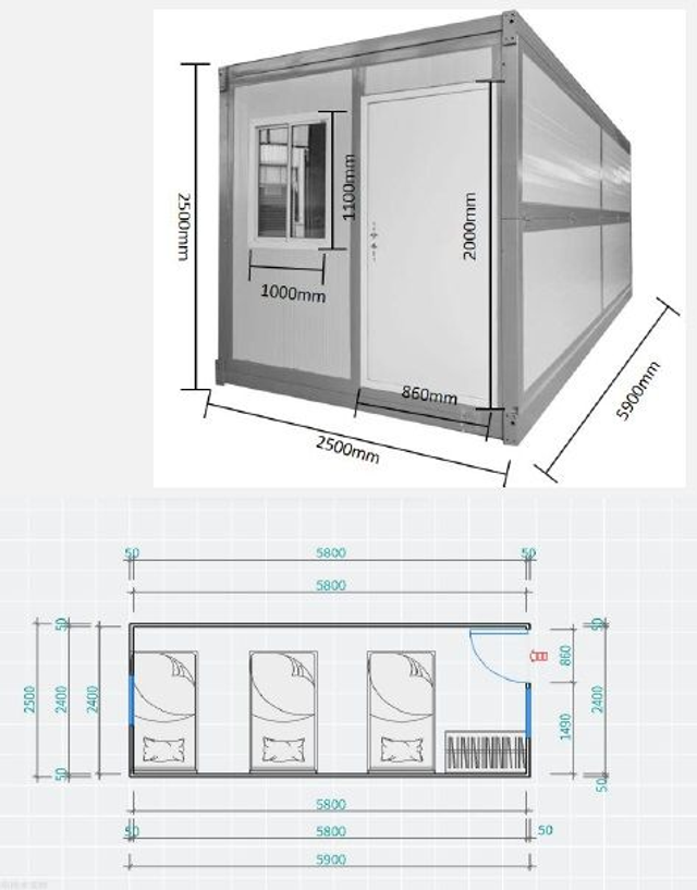 container flat pack 15m²