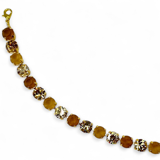 Armband DEVA KLASSIK BIG Champagnermattmix, Beige, vergoldet