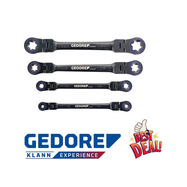 DOPPEL-GELENK-RINGRATSCHENSCHLÜSSELSATZ KL-4443-30