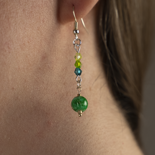 Déméter - Boucles d'oreilles argentées