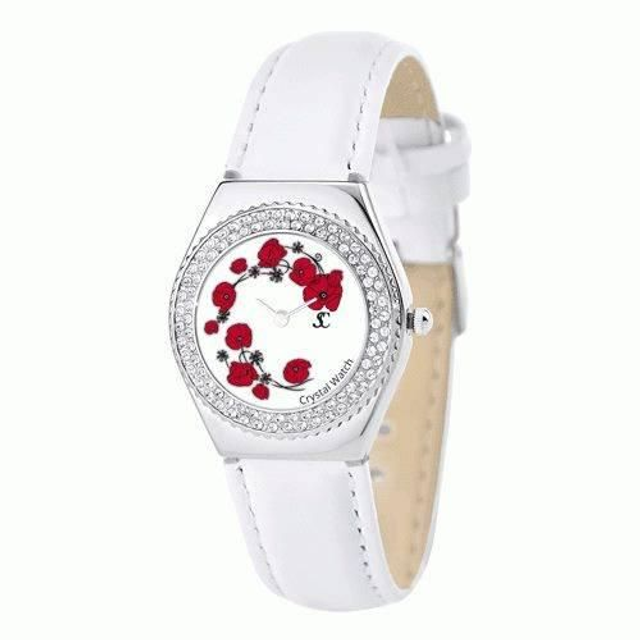 Montre Alysson à mouvement Tournant Coquelicot