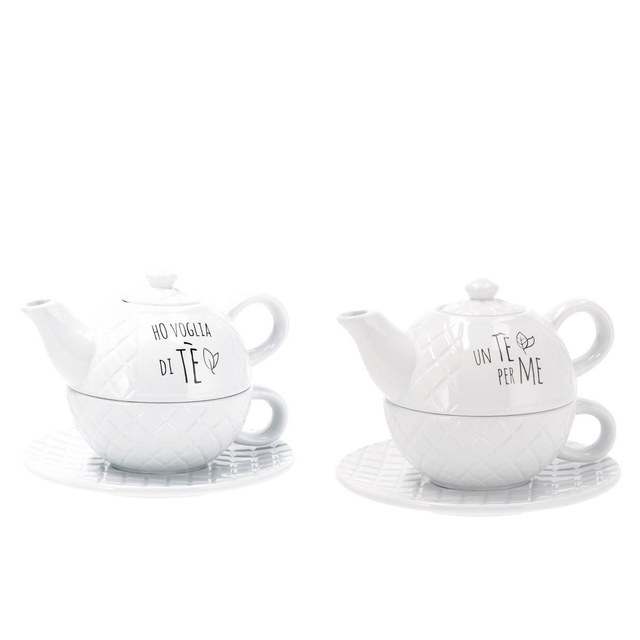 Teiera con tazza in ceramica
