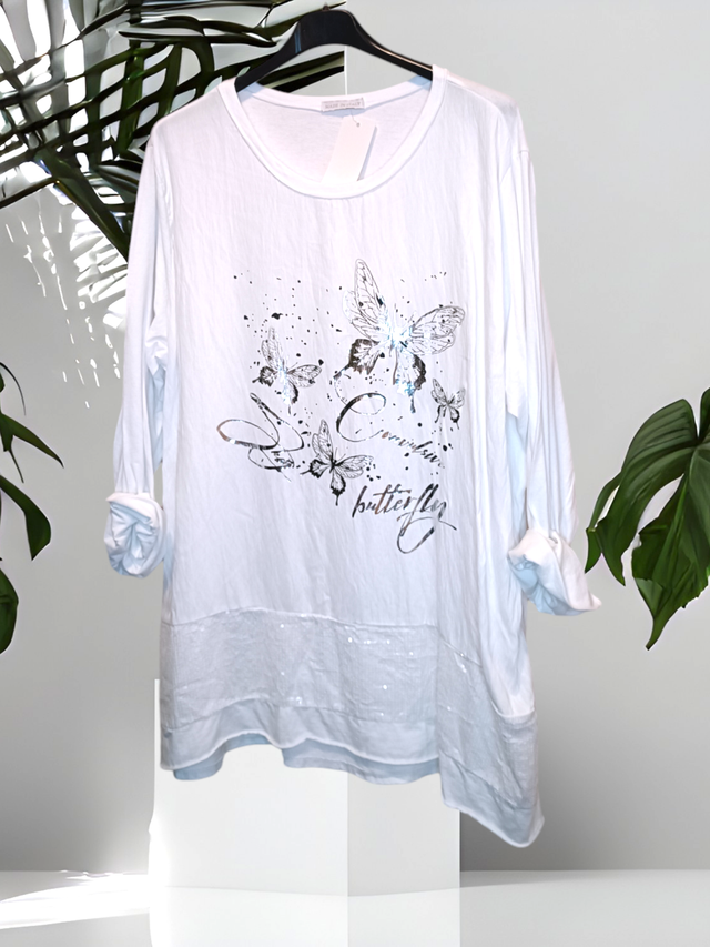 Longshirt Gr. 42-48 weiß