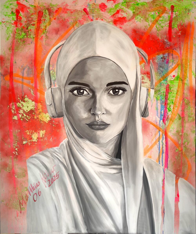 Gemälde "Generation" - Unikat mit Neonfarben