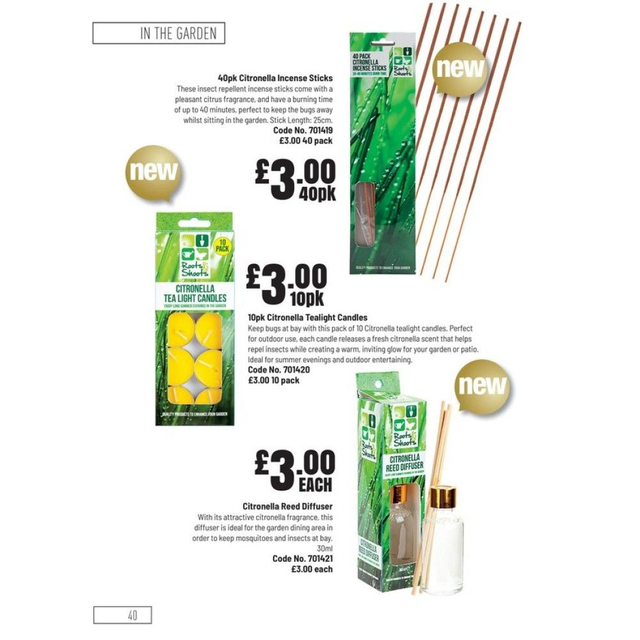 10pk Citronella Tealight Candles