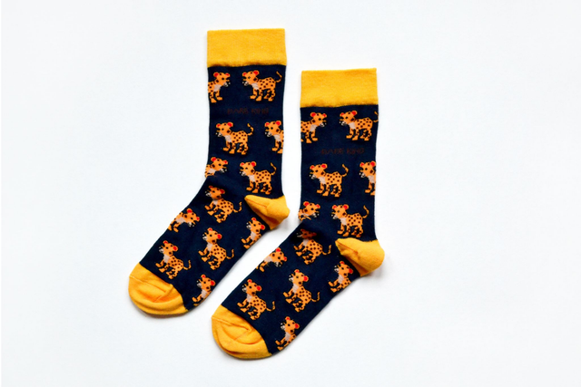 'Save the Leopards' Bamboo Socks, Bare Kind - adult