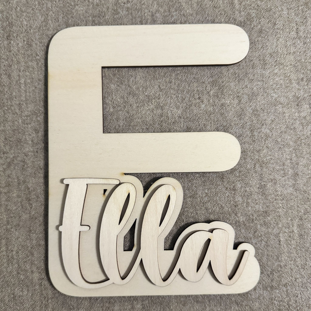 ELLA • 3D Holz-Schild