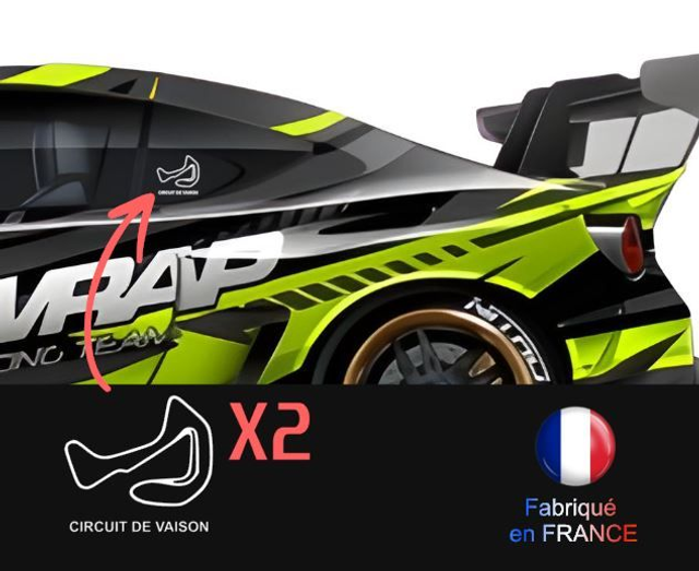 Stickers circuit VAISON autocollant 10CM