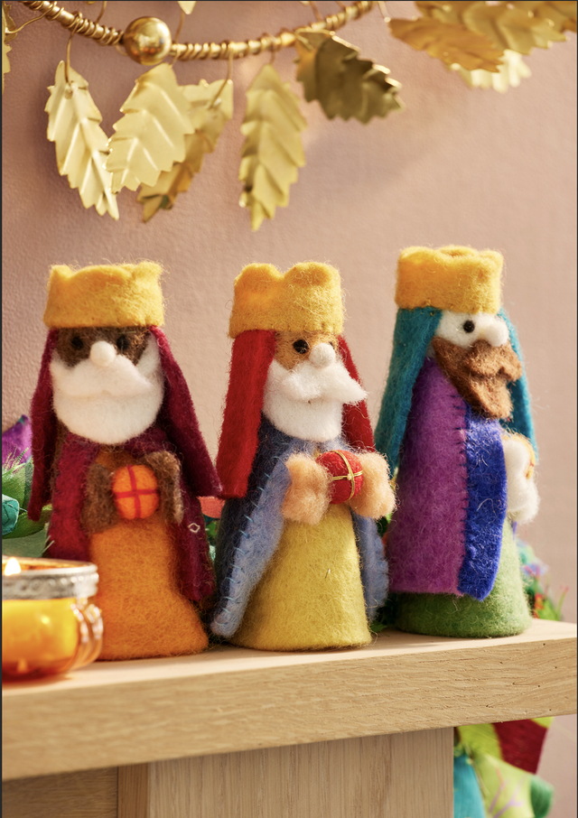Three Wise Men Felt Ornaments
