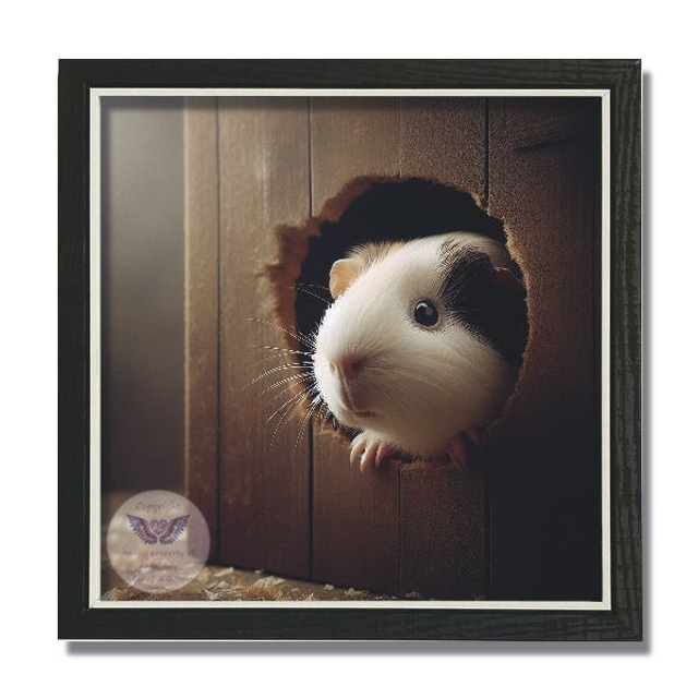 Artistic image of guinea pig in square frame (GP15)