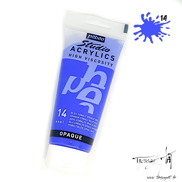 PEBEO - ACRYLIQUE 100ML - BLEU COBALT OPAQUE IMIT - PB016014