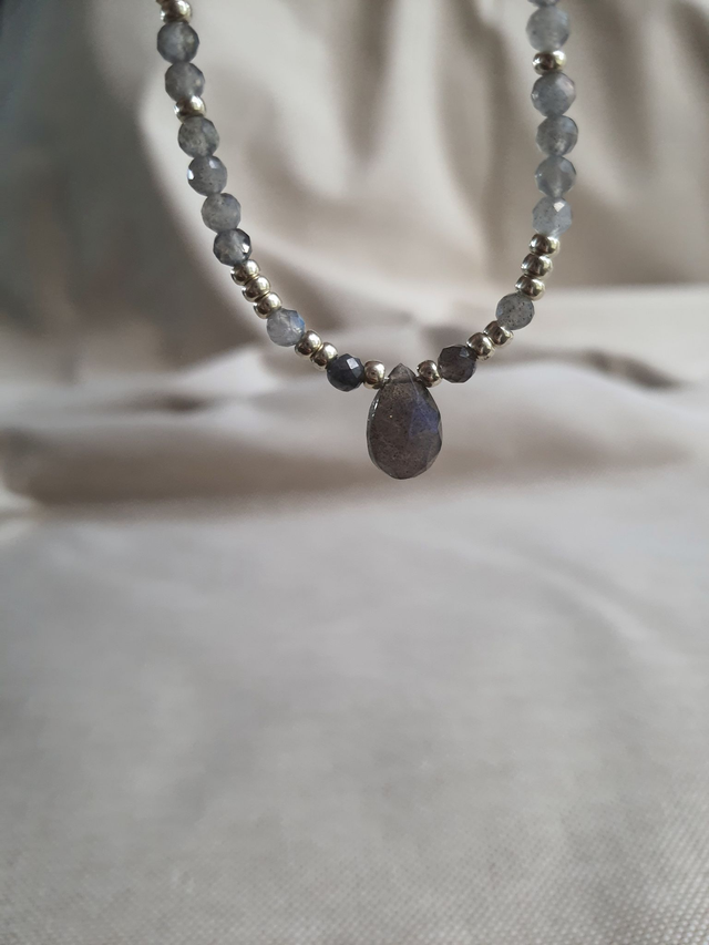 Collier Lueur argenté - Labradorite