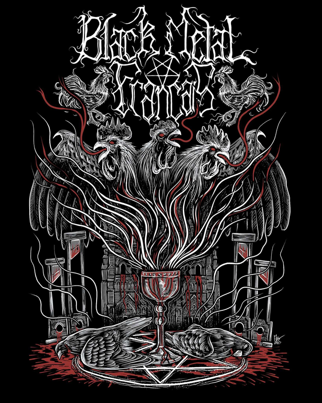 T-Shirt Black Metal Français signé Macchabée Artworks TAILLE M UNIQUEMENT ! 