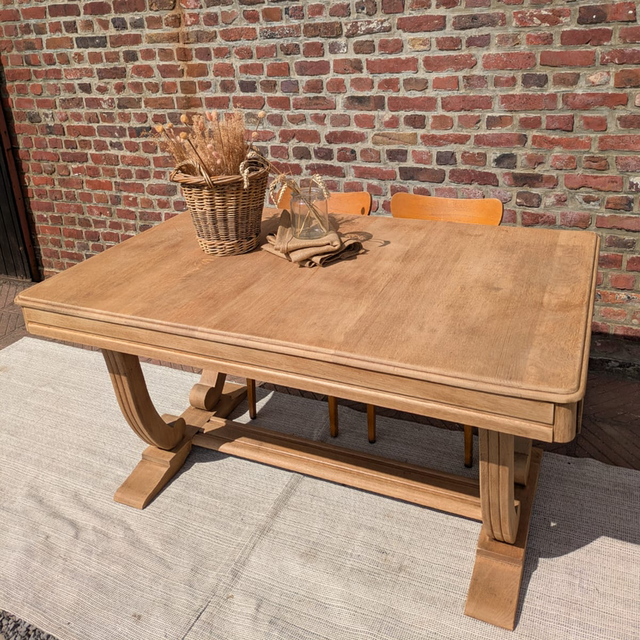 Table art déco en chêne