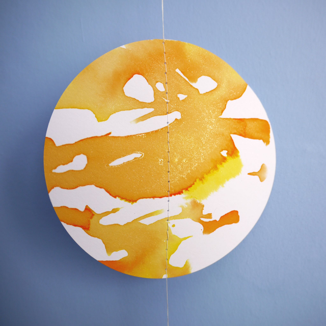 Flower Moon phases ink wall hanging - SUMMER // LIGHT // MAY