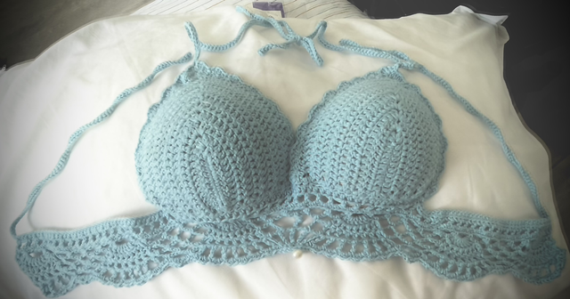 Bikini top blue size XXL