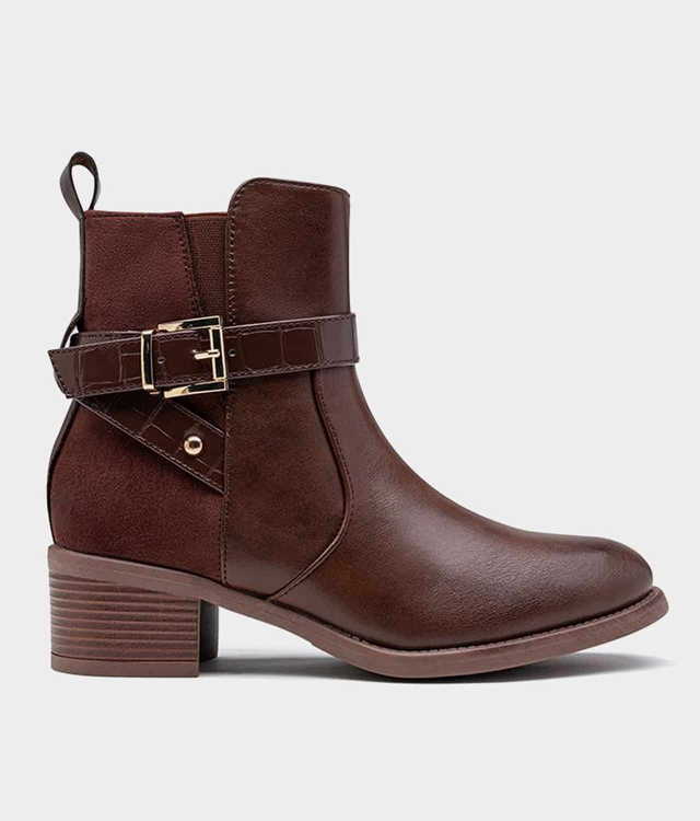 Bottines Brown bi-matière