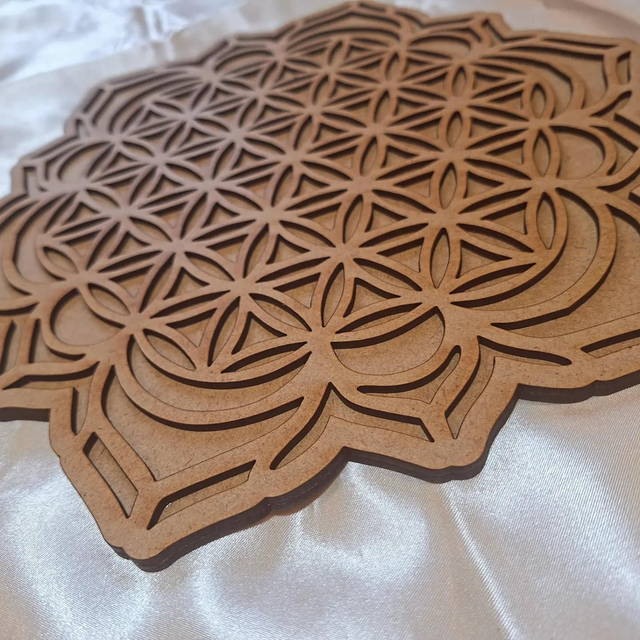 Plateau Fleur de vie bois