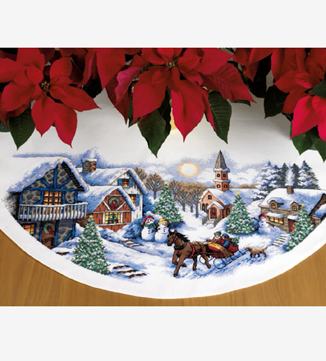 Weihnachtsbaumdecke “Schlittenfahrt”