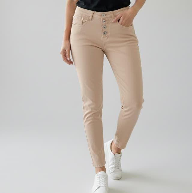 Pantalon Slim Nude Place du Jour avec Fermeture Boutonnée