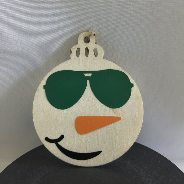 Noël boule bonhomme de neige vert