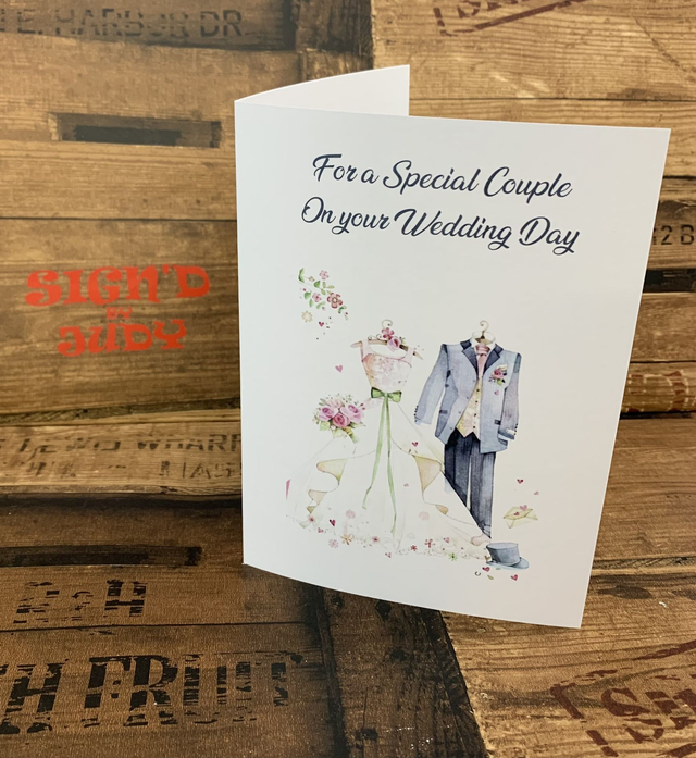 For a special couple on your wedding day card