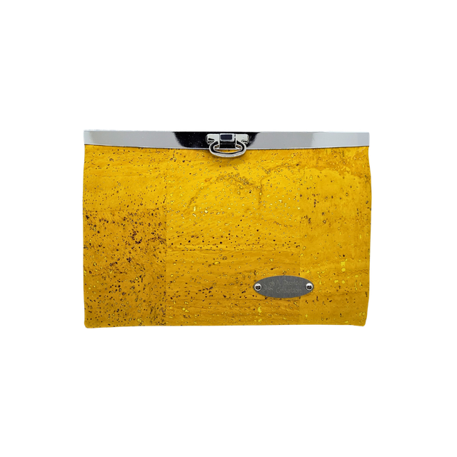 Grand Portefeuille liège Moutarde