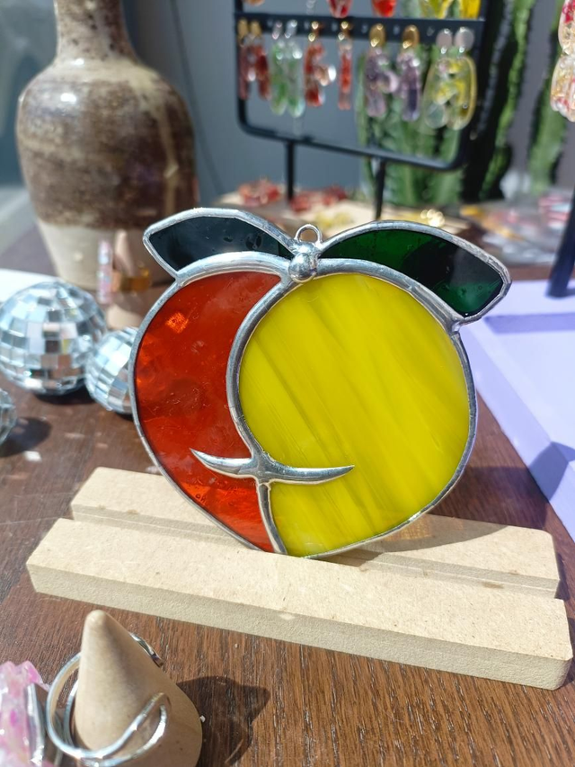 Boule de pêche bigoût orange et jaune 