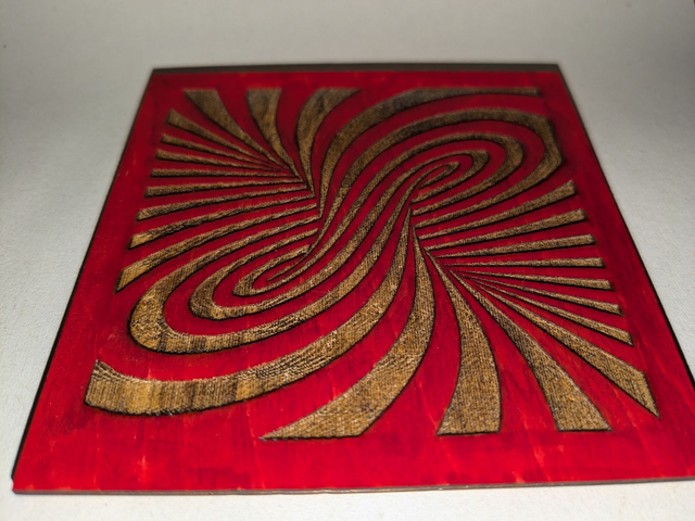 Colour your own optical illusion coaster